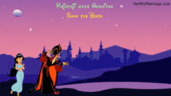 Alladdin - Mayabazar Theme Cartoon Animated Wedding Countdown Save The Date Reminder Gif