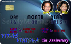 Atm Card Type Anniversary Designed Model Invitation E-card