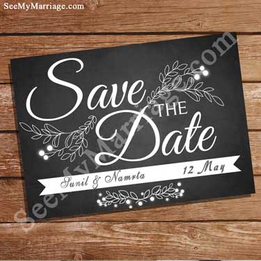 Black Grape - A Chalk Board Designed Model Invitation E-card