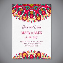 Spring Wind - Flower Decoration Type Wedding Invite Save The Date Ecard