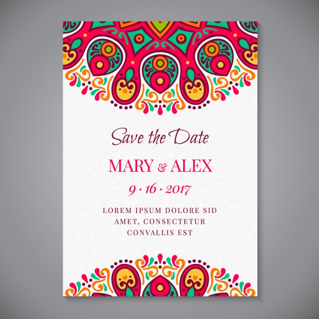 Spring Wind - Flower Decoration Type Wedding Invite Save The Date Ecard