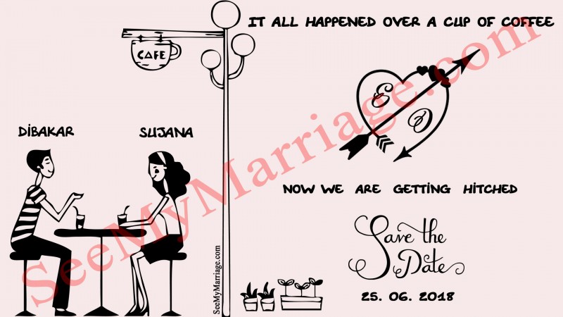 Free Save The Date Wedding Card Smm03