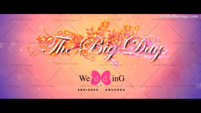 Rainbow Colors Background With Pics Animation Style Wedding Invite Video