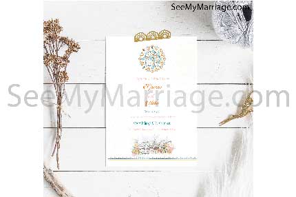 Diy Art Decor - White Theme Painted Background Design Save The Date E-card