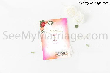 Floral invitation card, watercolour invitation cards, beautiful printed wedding cards