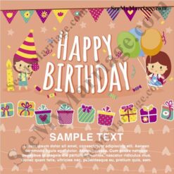 Dolls And Dolls - Animated Doll Theme Birthday Invite Card