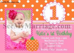 Princess Theme Pink Color, Photo Birthday Invite Card