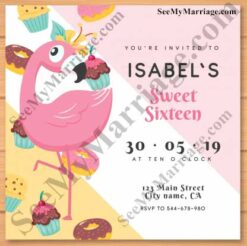 Sweet Sixteen - Cakes Birthday Invite Card