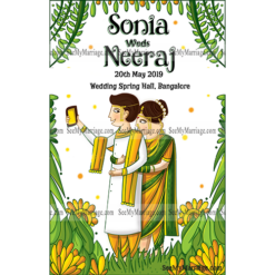 Thirumanam Kondattam - Cartoon Theme Cute Couple Taking Selfie In Wedding Venue