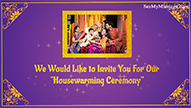 Hamara Pyara Ghar - Traditional Violet Sparkle Theme With Falling Stars In Background And With Golden Animated Text | ID: 11445