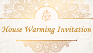 Ashraya - Beautiful Red And Golden Theme Sparkle Flowing Text Revealing House Warming Invitation Video