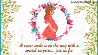 My Little Cutiepie - Green Leaf Theme Cartoon Animated Baby Shower Invitation Video Showering Rose Petals In Background And A W | ID: 11468
