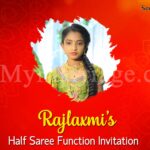 Half Saree Function Invitation Video - Sparkle Theme - Traditional Invitation Template | ID: 11504