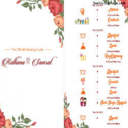 Floral PDF wedding invitation cards