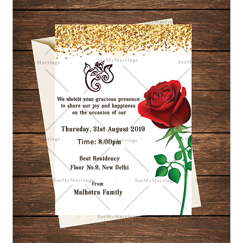 Simple Floral House Warming Party Invitation