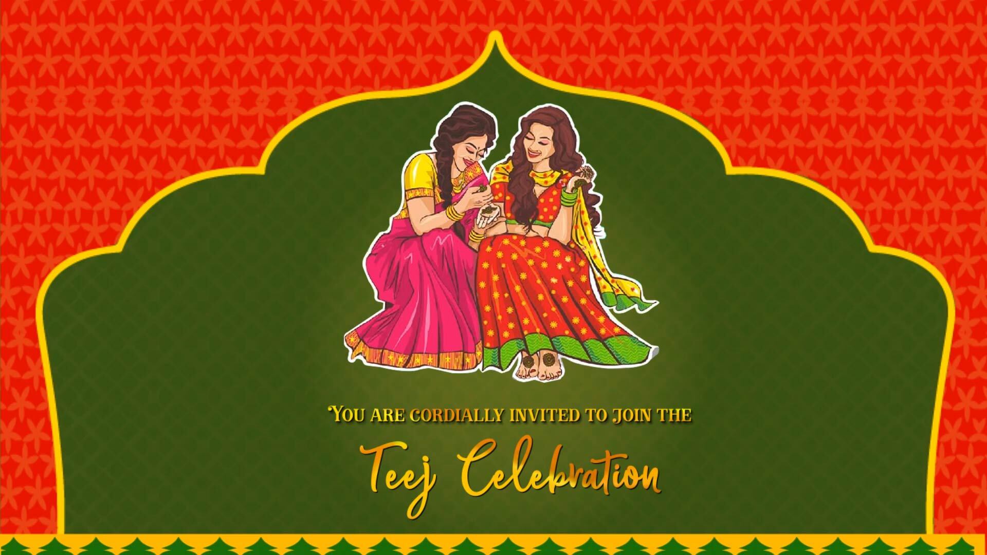 Swagat Traditional Teej And Kitty Party Video Invitation
