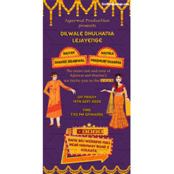 Love Productions Unique Bollywood Movie Theme Style Wedding Save The Date Invitation Whatsapp Invitation E-card