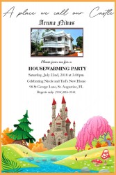 housewarming invitation castle