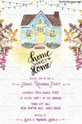 Home Sweet Home_unique Leaf Theme House Warming Party Invitation E Card