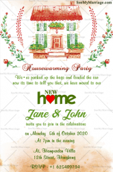 Stepping Into New Home_moder Smooth Colored House Warming Party Invitation E Card