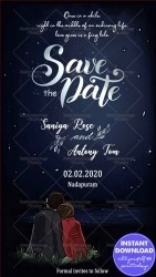 Deep In Love - Look Around Guys Night Theme Save The Date Whatsapp Invite