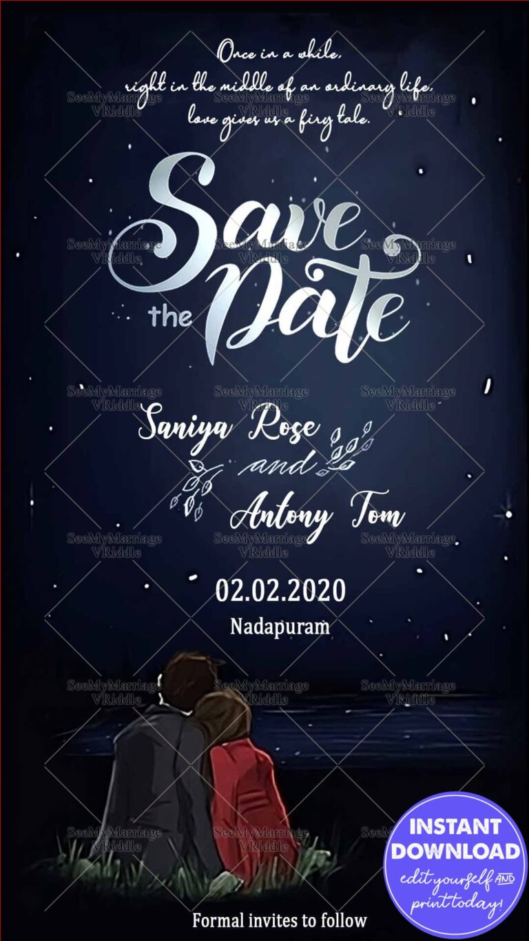 Deep In Love - Look Around Guys Night Theme Save The Date Whatsapp Invite