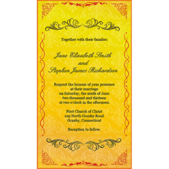 Yellow Yellow Hello Hello - Unique Formal Save The Date Invitation E-card