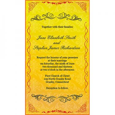 Yellow theme wedding save the date, modern wedding invite cards for whatsapp, western save the date cards