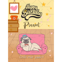 Just Chill_funny Happy Birthday Greeting Card