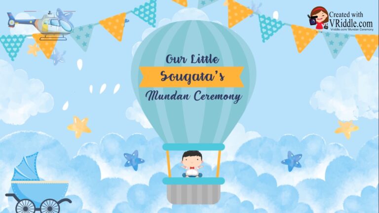 Growing Up Modern Cartoon Theme_mundan Ceremony Invitation | ID: 11556