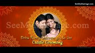 Cradle Ceremony Video Invitation Online -traditional Red Theme | ID: 11573
