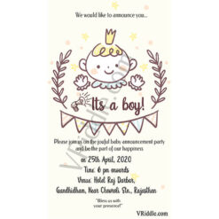 Clipart Baby Theme Announcement Ecard Invitation With Speaker And Floral Designs