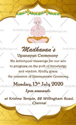 Dharma Avatar_upanayan Ceremony_e Card