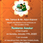 Naming Ceremony Hindu Kalash Toran Decorated Traditional North Indian Animated Gif
