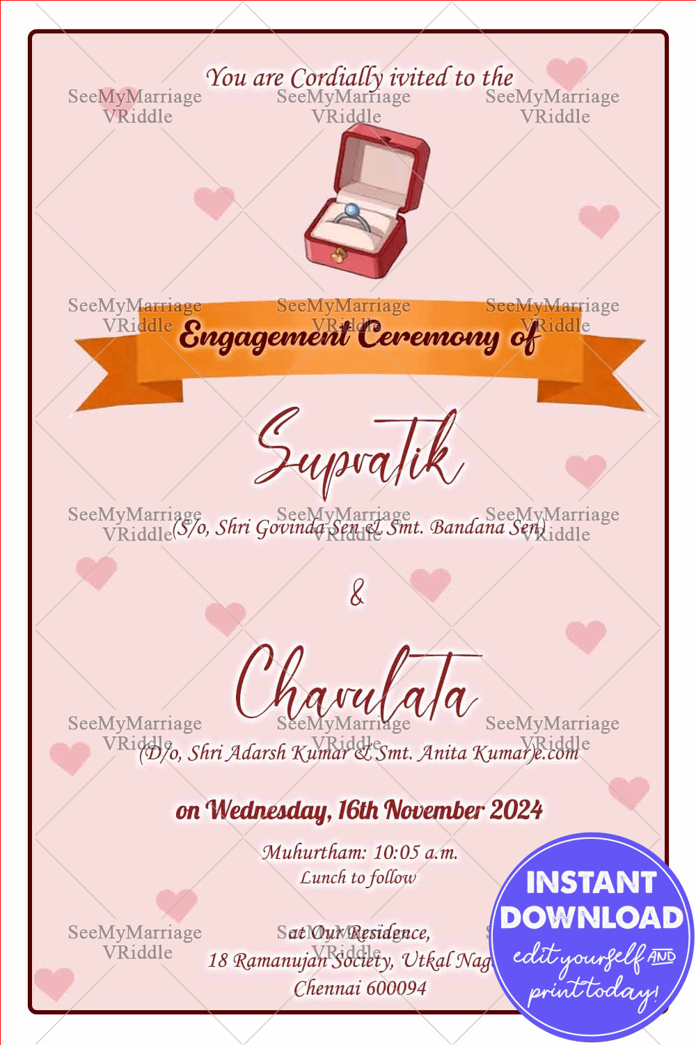 Romantic Winds_engagement E Card