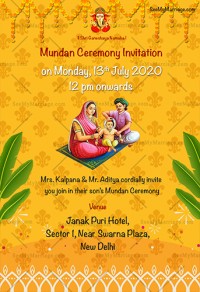 Mundan Ceremony_traditional Hindu North Indian Theme E Card – SeeMyMarriage