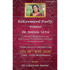 North Indian_mandala Background_retirement Party Invitation_e Card