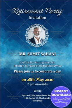 Simple Elegant Retirement Party Invitation_e Card