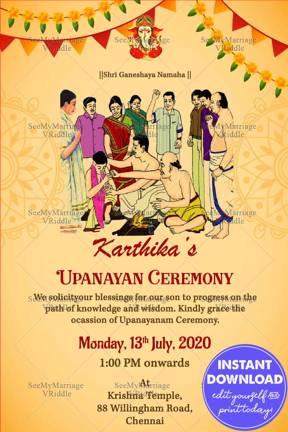 Thread Ceremony_Traditional Theme Ecard Upload