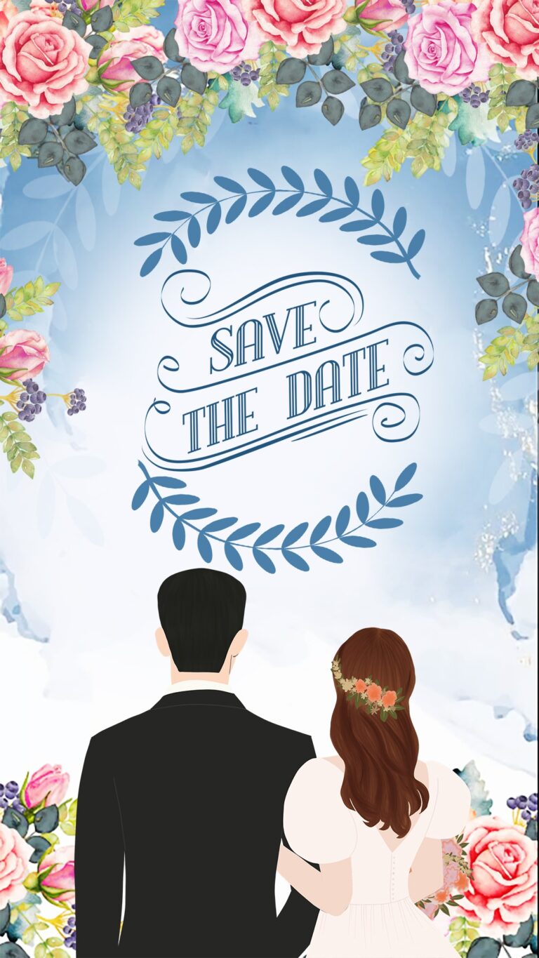 Mangal Shehnai Royal Elephant Theme Engagement Invitation Video In Royal Blue Background With Animated Sagai Couple And Ring