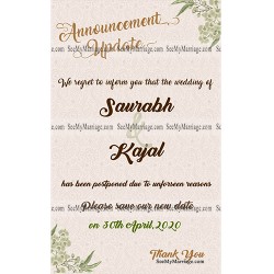 floral wedding announcement cards, modern wedding invites