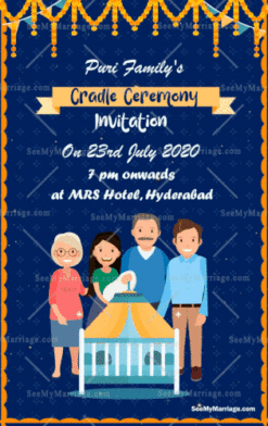 Hindu Traditional_cradle Ceremony Invitation_traditional Unique Hindu_animated Gif