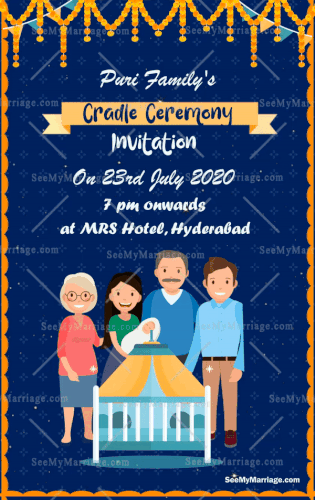 Hindu Traditional_cradle Ceremony Invitation_traditional Unique Hindu_animated Gif