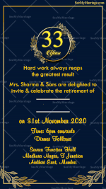 The Vacation Is On_blue Theme Retirement Party Invitation Gif With Golden Letters