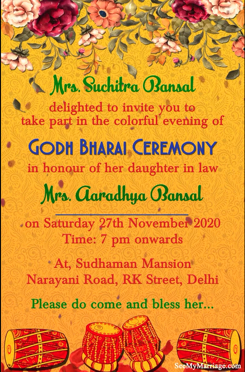 Baby Shower_leaf Floral Theme_traditional North Indian_animated Gif