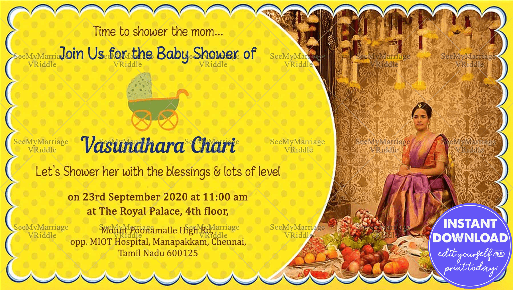 Bhagyavati Bhava_tamil Baby Shower_e Card