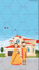 Our Happy Home Animated House Invitation Video With Animated Couple And House Clipart In Background