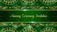 Green Theme Muslim Naming Ceremony Invite Video