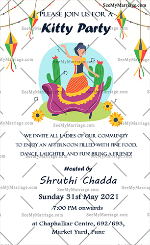 Oh Ladis_kitty Party Invitation Card Thumbanail
