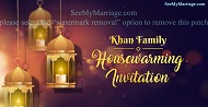 Naya Ghar Muslim Housewarming Video Invitation | ID: 11635